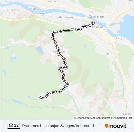 22 Bus Line Map