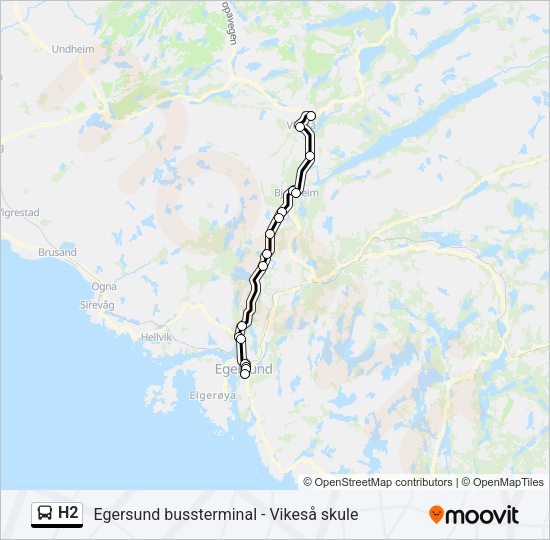 H2 Bus Line Map