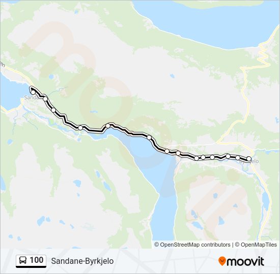 100 Bus Line Map