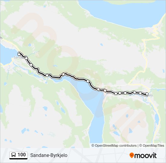 100 Bus Line Map