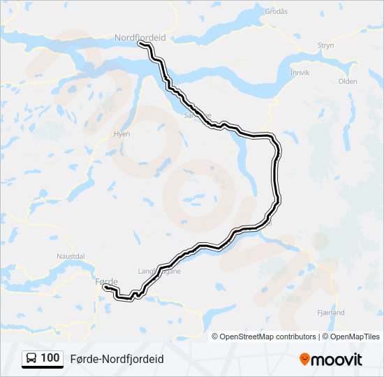 100 Bus Line Map