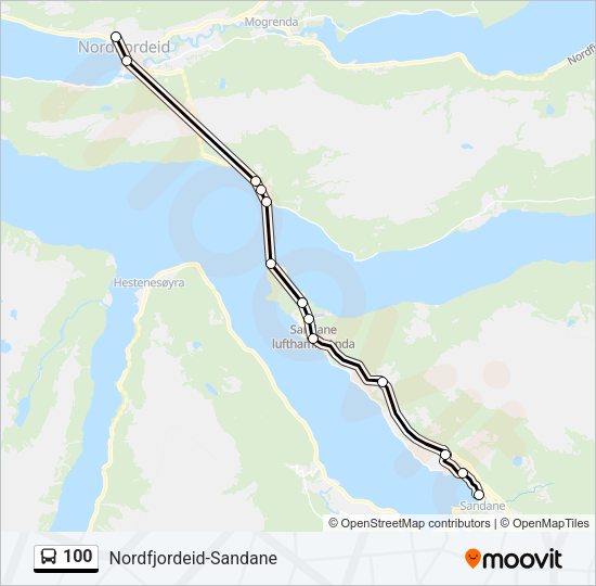 100 Bus Line Map