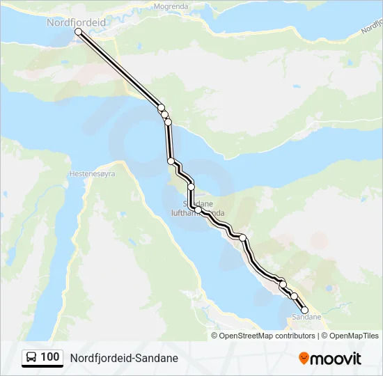 100 Bus Line Map