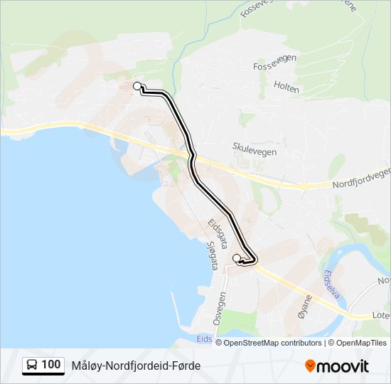 100 Bus Line Map