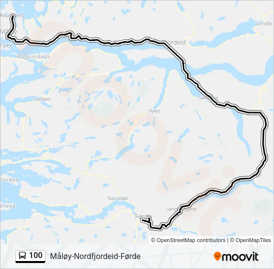 100 Bus Line Map
