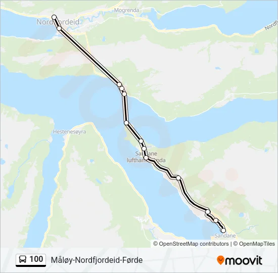100 Bus Line Map