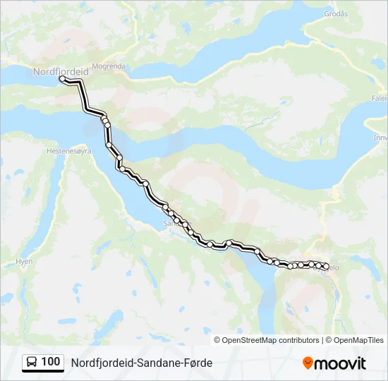 100 Bus Line Map