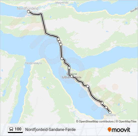 100 Bus Line Map