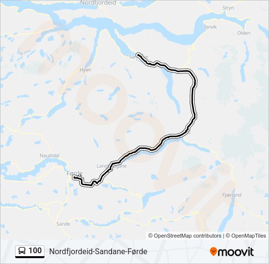 100 Bus Line Map