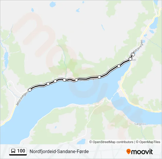 100 Bus Line Map