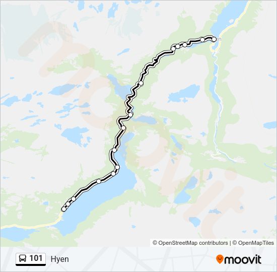 101 Bus Line Map