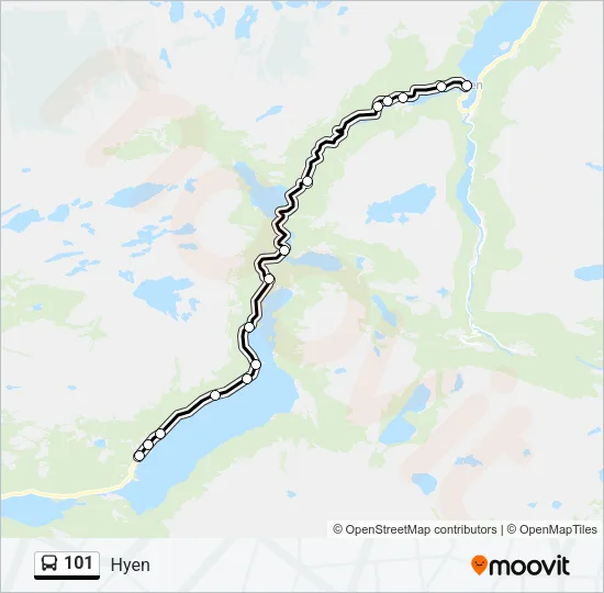 101 Bus Line Map