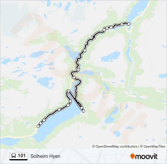 101 Bus Line Map