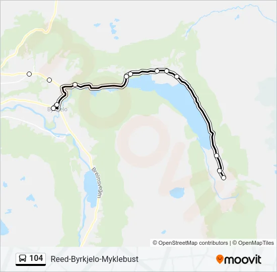 104 Bus Line Map