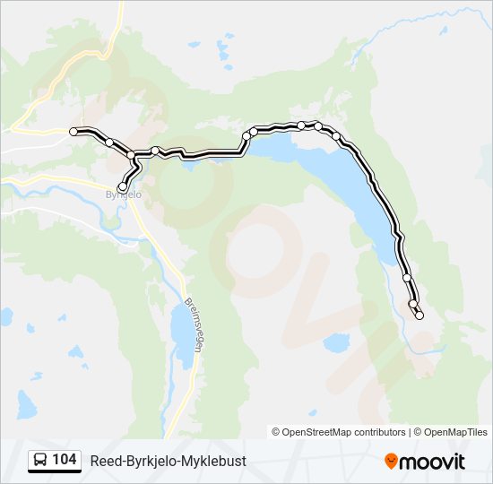 104 Bus Line Map