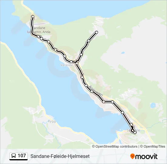 107 Bus Line Map