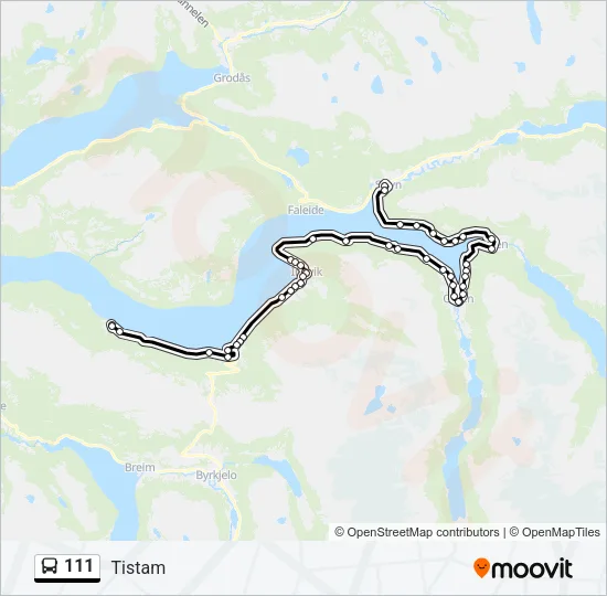 111 Bus Line Map