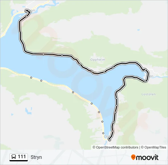 111 Bus Line Map