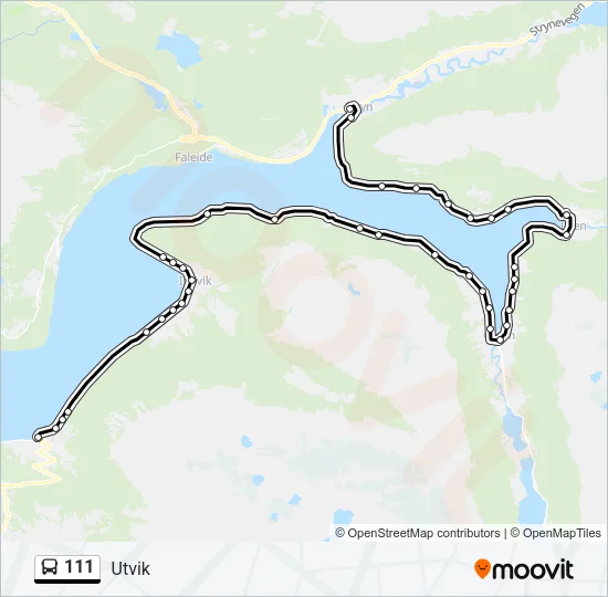 111 Bus Line Map