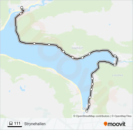 111 Bus Line Map