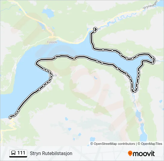 111 Bus Line Map