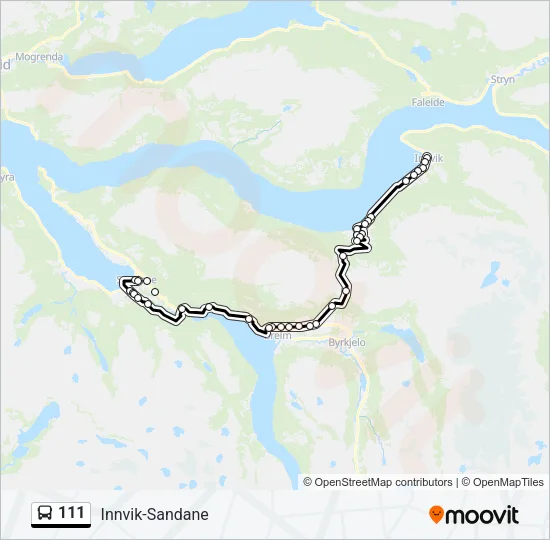 111 Bus Line Map