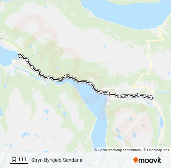 111 Bus Line Map