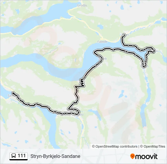 111 Bus Line Map