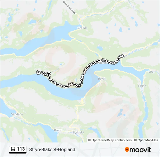 113 Bus Line Map
