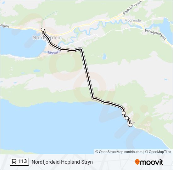 113 Bus Line Map