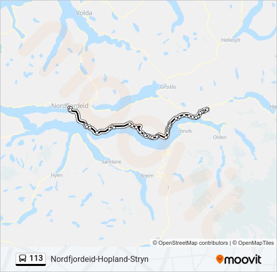 113 Bus Line Map