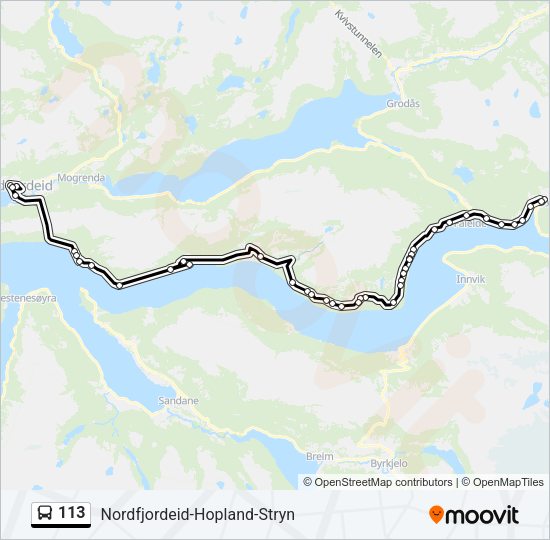 113 Bus Line Map