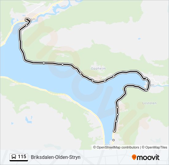 115 Bus Line Map
