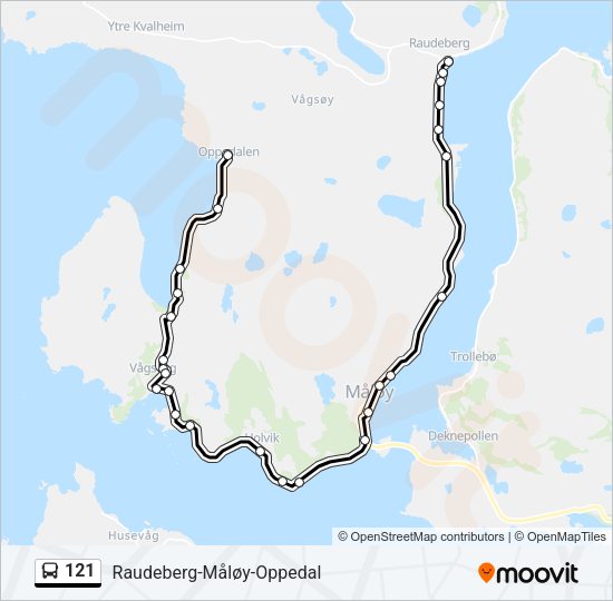 121 Bus Line Map