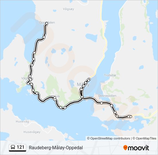 121 Bus Line Map