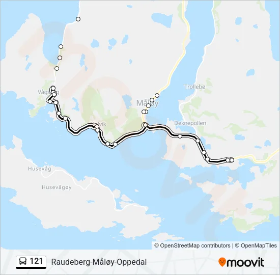 121 Bus Line Map