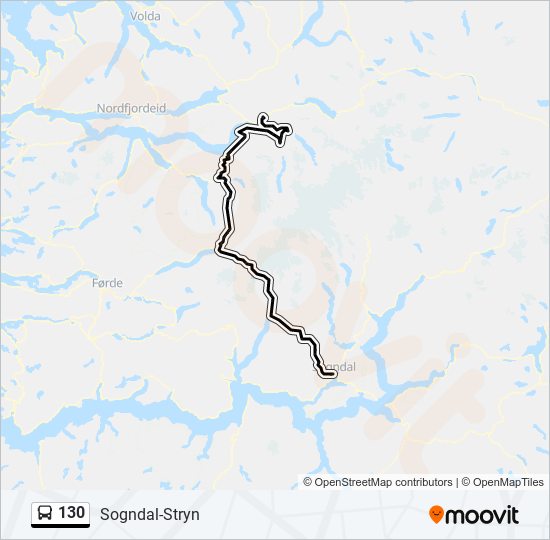 130 Route: Schedules, Stops & Maps - Skei-Sogndal (Updated)