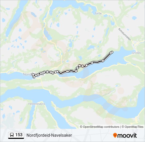 153 Bus Line Map