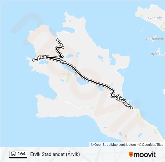 164 Bus Line Map