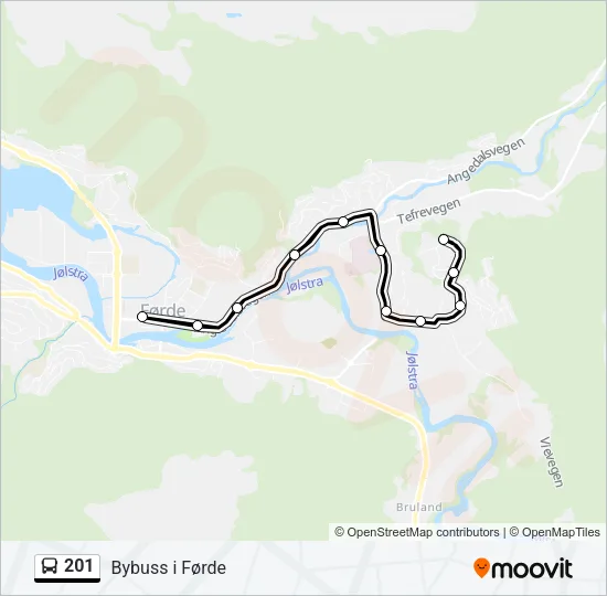 201 Bus Line Map