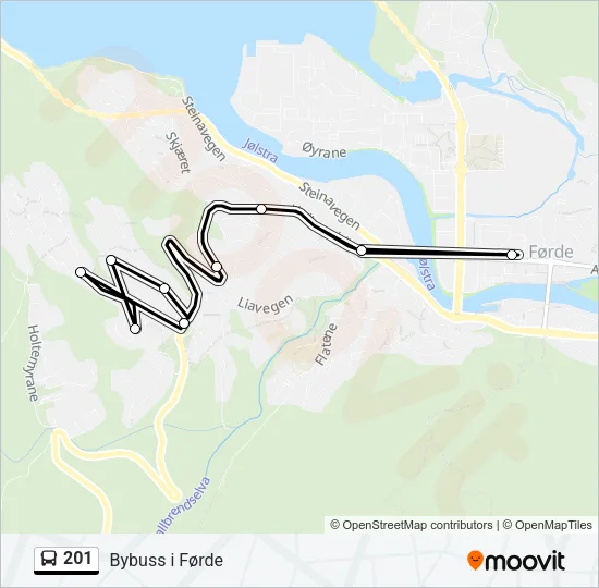 201 Bus Line Map