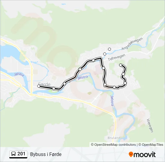 201 Bus Line Map