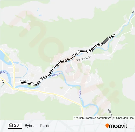 201 Bus Line Map