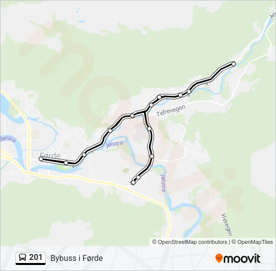 201 Bus Line Map