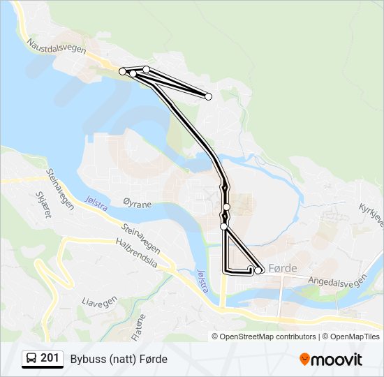 201 Bus Line Map