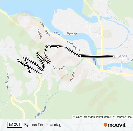 201 Bus Line Map