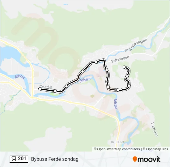 201 Bus Line Map