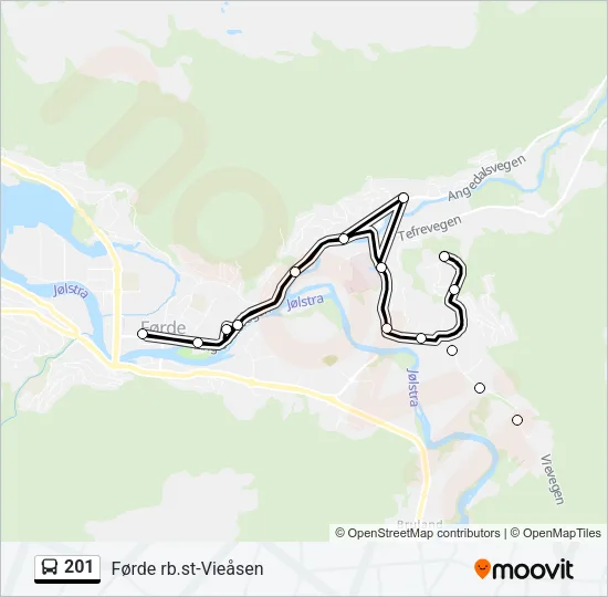 201 Bus Line Map
