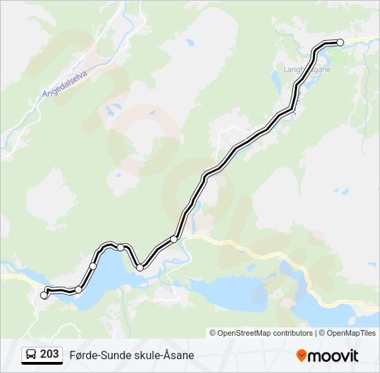 203 Bus Line Map