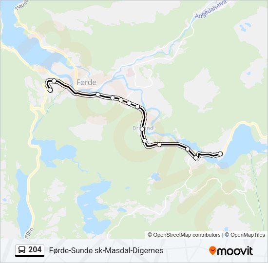 204 Bus Line Map